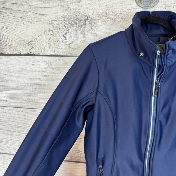 Dover Women's Navy Blue Soft Shell Fleece Lined Zip Up Jacket Size Medium - Picture 3 of 12